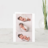 Black White Stripes with Gold Confetti Pattern カード (裏面)