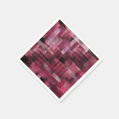 Black, white strokes and stripes on burgundy. スタンダードカクテルナプキン (角)