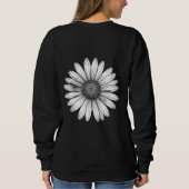 Black & White Sunflower Bloom Hoodie スウェットシャツ (裏面)