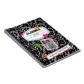 Black White Teen Collage Custom Photo Notebook ノートブック (右側)