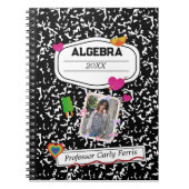 Black White Teen Collage Custom Photo Notebook ノートブック (正面)