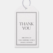 Black & White Thank You Vino Before Vows ギフトタグ (裏面)