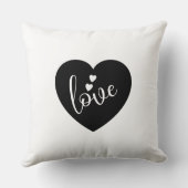 Black & White Throw Pillow クッション (裏面)