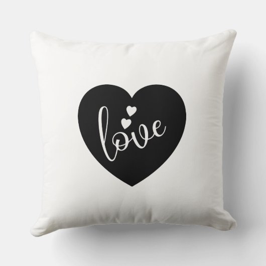 Black & White Throw Pillow クッション (裏面)