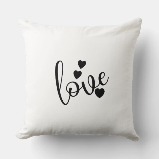 Black & White Throw Pillow クッション (正面)