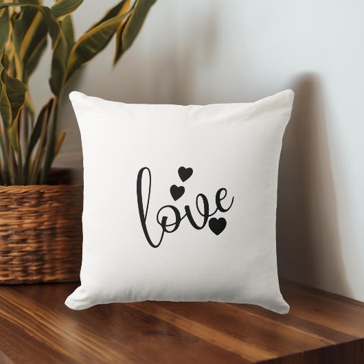 Black & White Throw Pillow クッション
