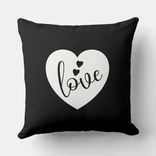 Black & White Throw Pillow クッション (裏面)