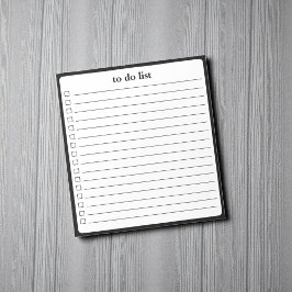 Black White To Do List Minimalist Teacher ノートパッド