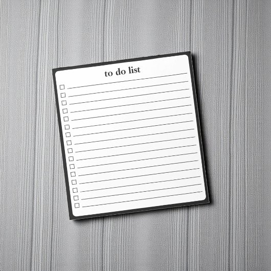 Black White To Do List Minimalist Teacher ノートパッド