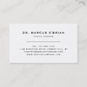 Black & White Toothロゴ、歯科、歯医者 名刺 (裏面)