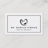 Black & White Toothロゴ、歯科、歯医者 名刺 (正面)