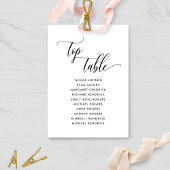 Black & White, Top Table Seating Plan Card