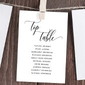 Black & White, Top Table Seating Plan Card