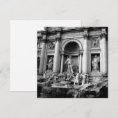 Black White Trevi Fountain Rome Travel Photography シーズンカード (正面/裏面)