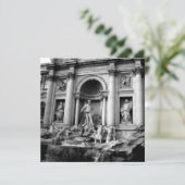 Black White Trevi Fountain Rome Travel Photography シーズンカード (スタンド正面)