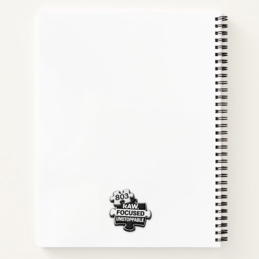 Black & White Triangle Design | Powerof3Brand ノートブック (裏面)