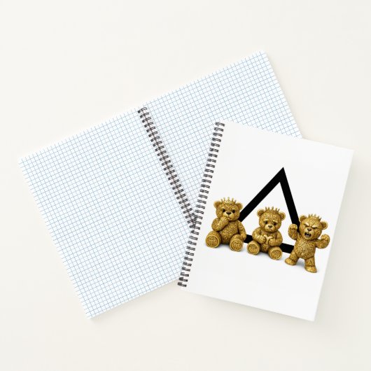 Black & White Triangle Design | Powerof3Brand ノートブック (内部)