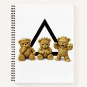 Black & White Triangle Design | Powerof3Brand ノートブック (正面)