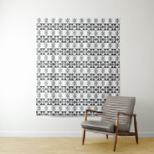 Black & White Tribal Geometric  タペストリー (インサイチュ)