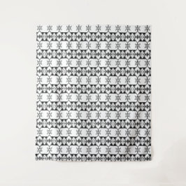 Black & White Tribal Geometric  タペストリー