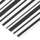 Black & White Uneven Stripes  ショートテーブルランナー (コーナー)