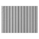Black & White Uneven Stripes  テーブルクロス (正面(横))