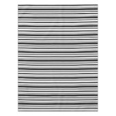 Black & White Uneven Stripes  テーブルクロス (正面)