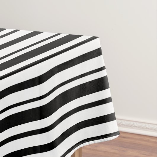 Black & White Uneven Stripes  テーブルクロス (インサイチュ)
