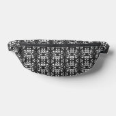 Black & White Unique Abstract Pattern ファニーパック (レイダウン)