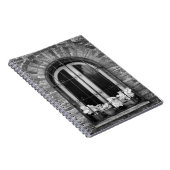 Black & White view of window and flower pots ノートブック (右側)