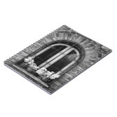 Black & White view of window and flower pots ノートブック (左側)