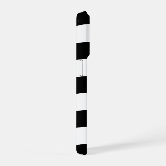 Black & White Wavy Stripe Case iPhoneケース (右側面)