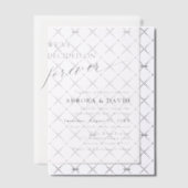 Black & White We Decided On Forever 結婚's ベラム紙招待状 (オフセット (招待状))