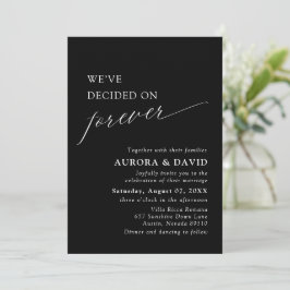 Black & White We Decided On Forever 結婚's 招待状