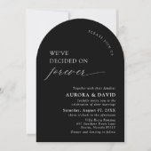 Black & White We Decided On Forever 結婚's 招待状 (正面)