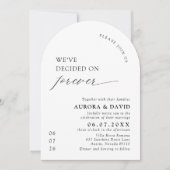 Black & White We Decided On Forever 結婚's 招待状 (正面)