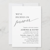 Black & White We Decided On Forever 結婚's 招待状 (正面)