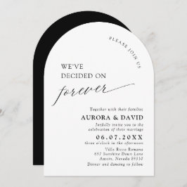 Black & White We Decided On Forever 結婚's 招待状