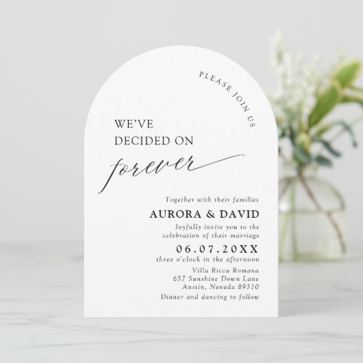 Black & White We Decided On Forever 結婚's 招待状 (スタンド正面)