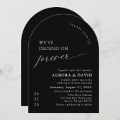Black & White We Decided On Forever 結婚's 招待状 (正面/裏面)