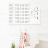 Black & White Wedding Seating Chart 240 Guests  横断幕 (インサイチュ)