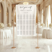 Black & White Wedding Seating Chart 240 Guests  横断幕