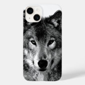 Black & White Wolf Eyes Case-Mate iPhoneケース (裏面)