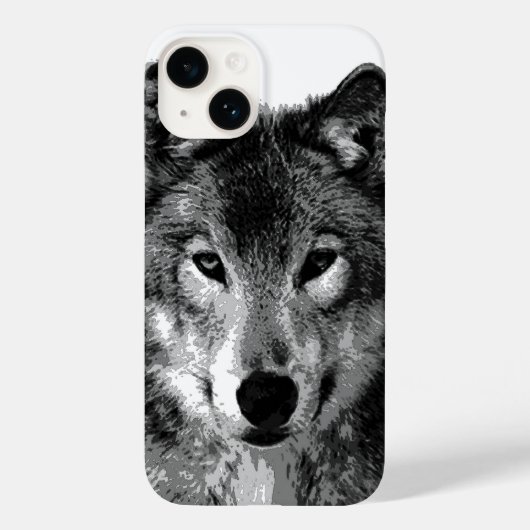 Black & White Wolf Eyes Case-Mate iPhoneケース (裏面)