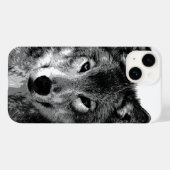 Black & White Wolf Eyes Case-Mate iPhoneケース (裏面 (横))