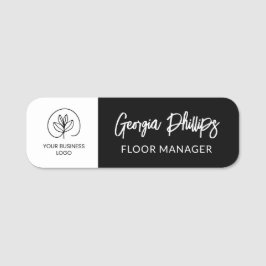 Black & White Your Business Logo Name Title 名札