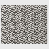 Black White Zebra Print Birthday ラッピングペーパー (フラット)