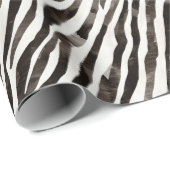 Black White Zebra Print Birthday ラッピングペーパー (ロールコーナー)