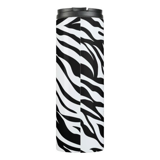 Black & White Zebra Safari Animal Pattern タンブラー (裏面)