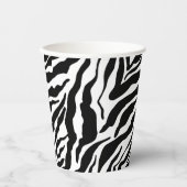 Black& White Zebra Stripes Safari Animal Print  紙コップ (正面)